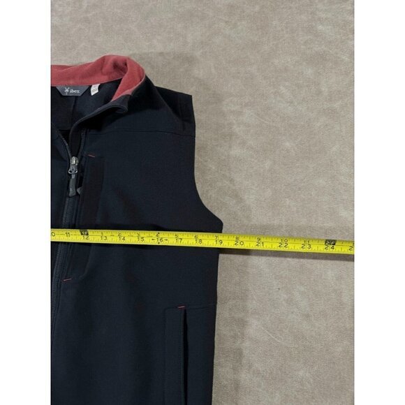 Peak iBex Climawool Stretch Woven Mens Full Zip Vest Outdoor Jacket Black Red S - Picture 7 of 8